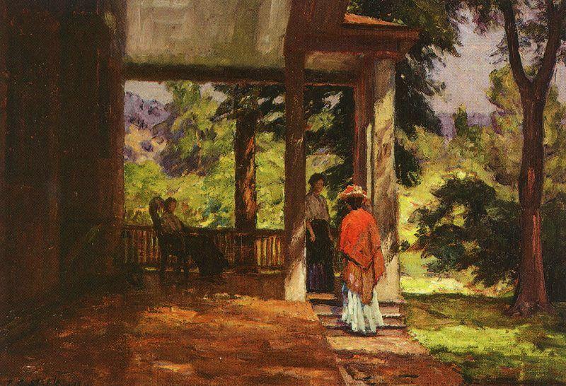Theodore Clement Steele Woman on the Porch Germany oil painting art